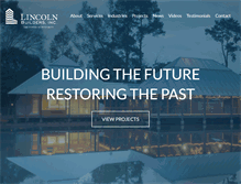 Tablet Screenshot of lincolnbuilders.com
